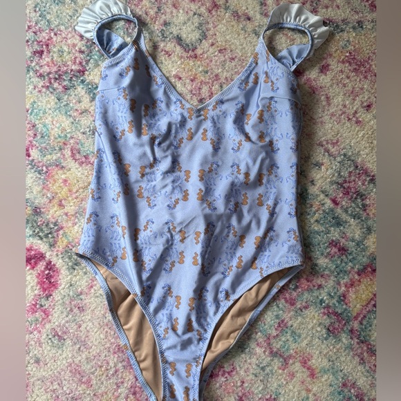 The Tiny Big Sister Tiny Cottons Mirrored Horses One-Piece Swimsuit size 36 - Picture 7 of 9